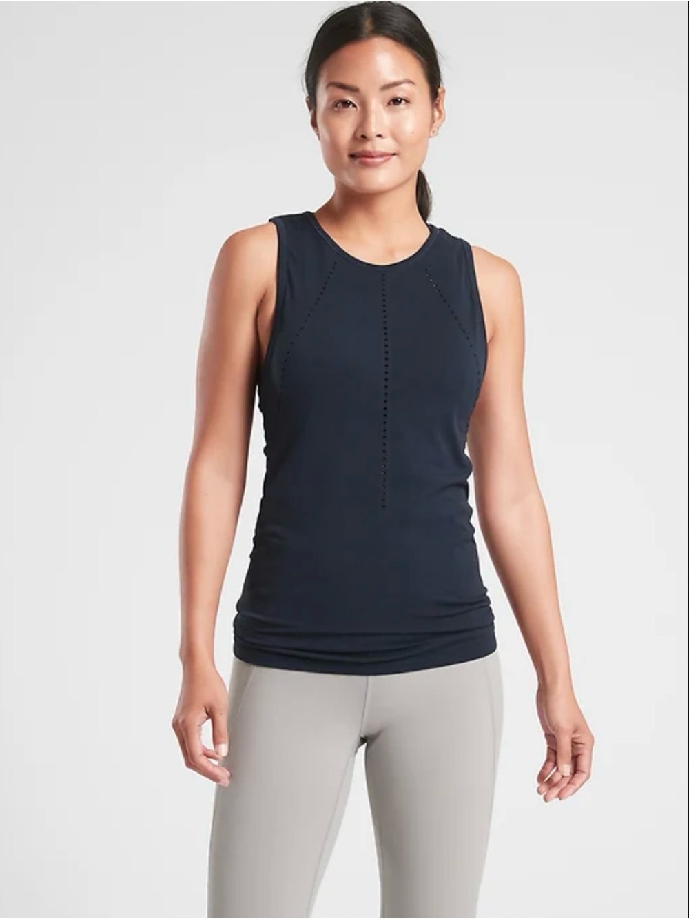 Athleta Foothill Seamless Tank Top, Navy Blue, Small